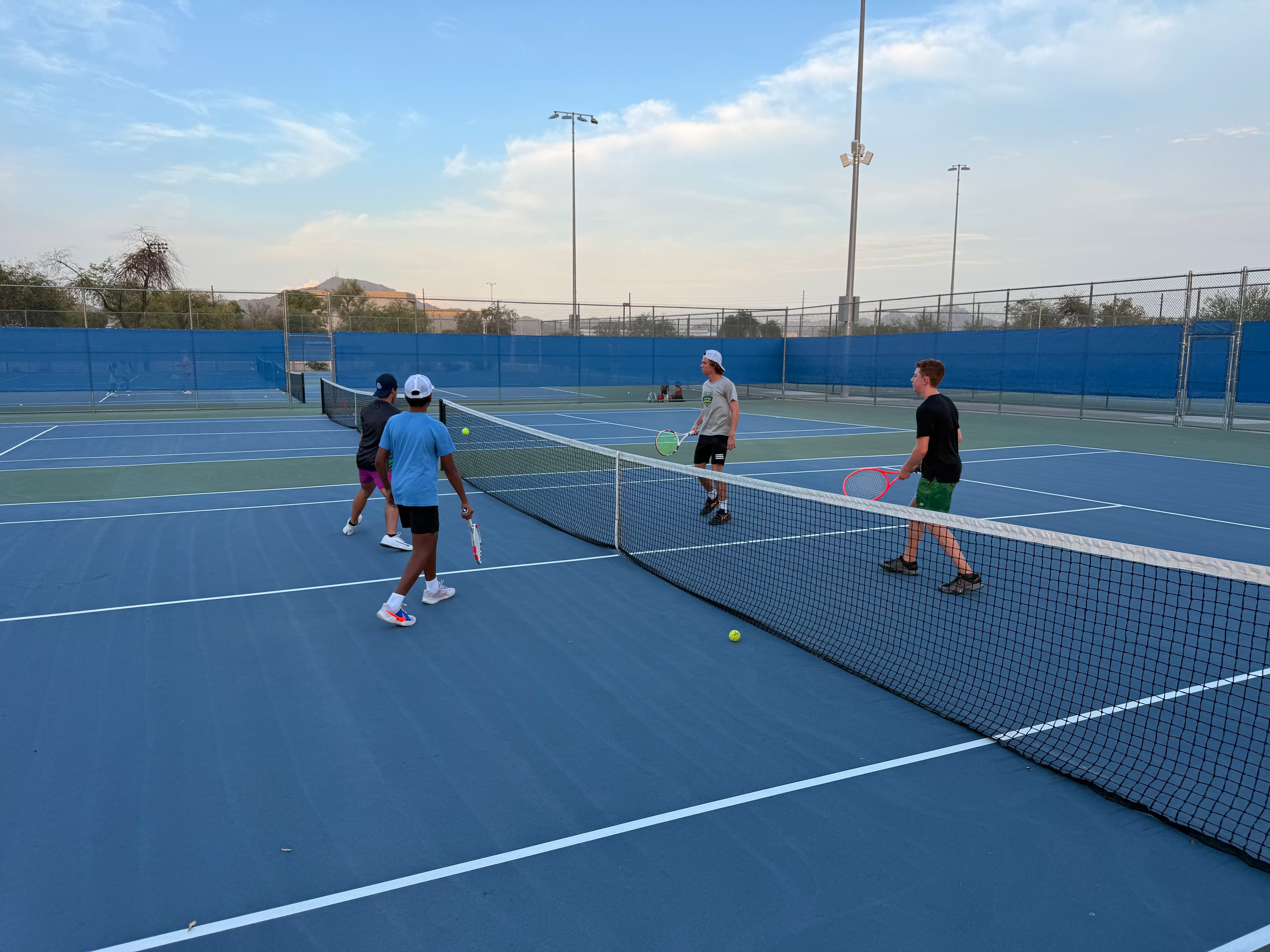 Campers ready for tennis camp